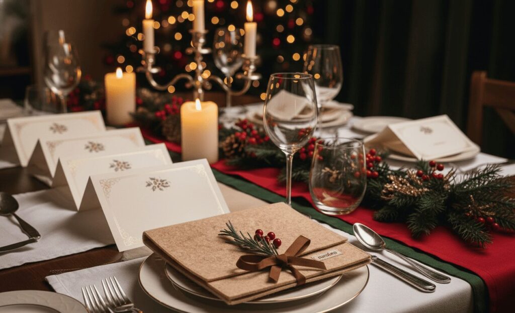 cena mesa estuches Tarjetas regalo